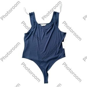 LC LAUREN CONRAD NAVY BLUE BODYSUIT